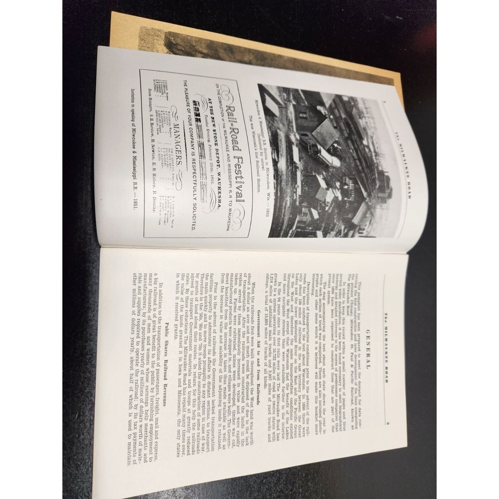 The Milwaukee Road 1847-1944 Railway History Booklet Vintage 6 x 9 Inches - Picture 9 of 14